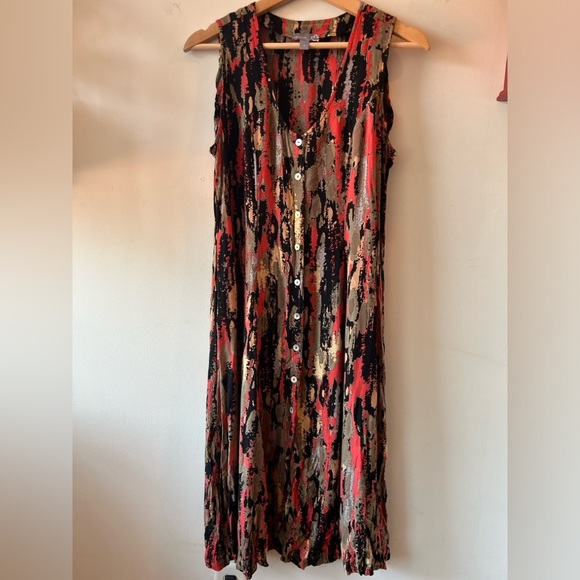 Sears Vintage Multicolour Dress Button Up M GUC - Picture 8 of 15